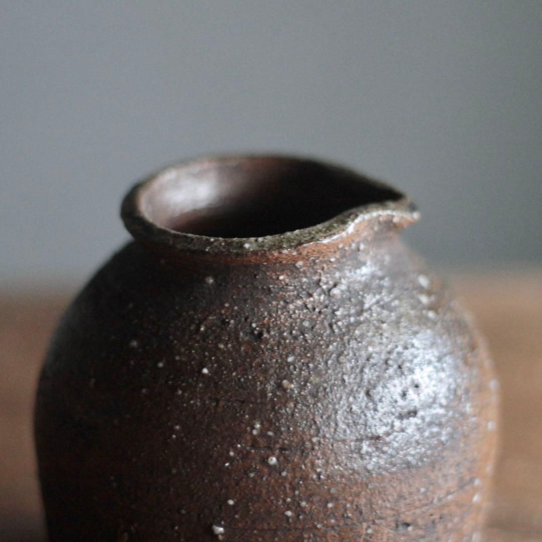 信楽焼 鳶口 お歯黒壺 壺 花器 古美術 古道具 アンティーク 古信楽