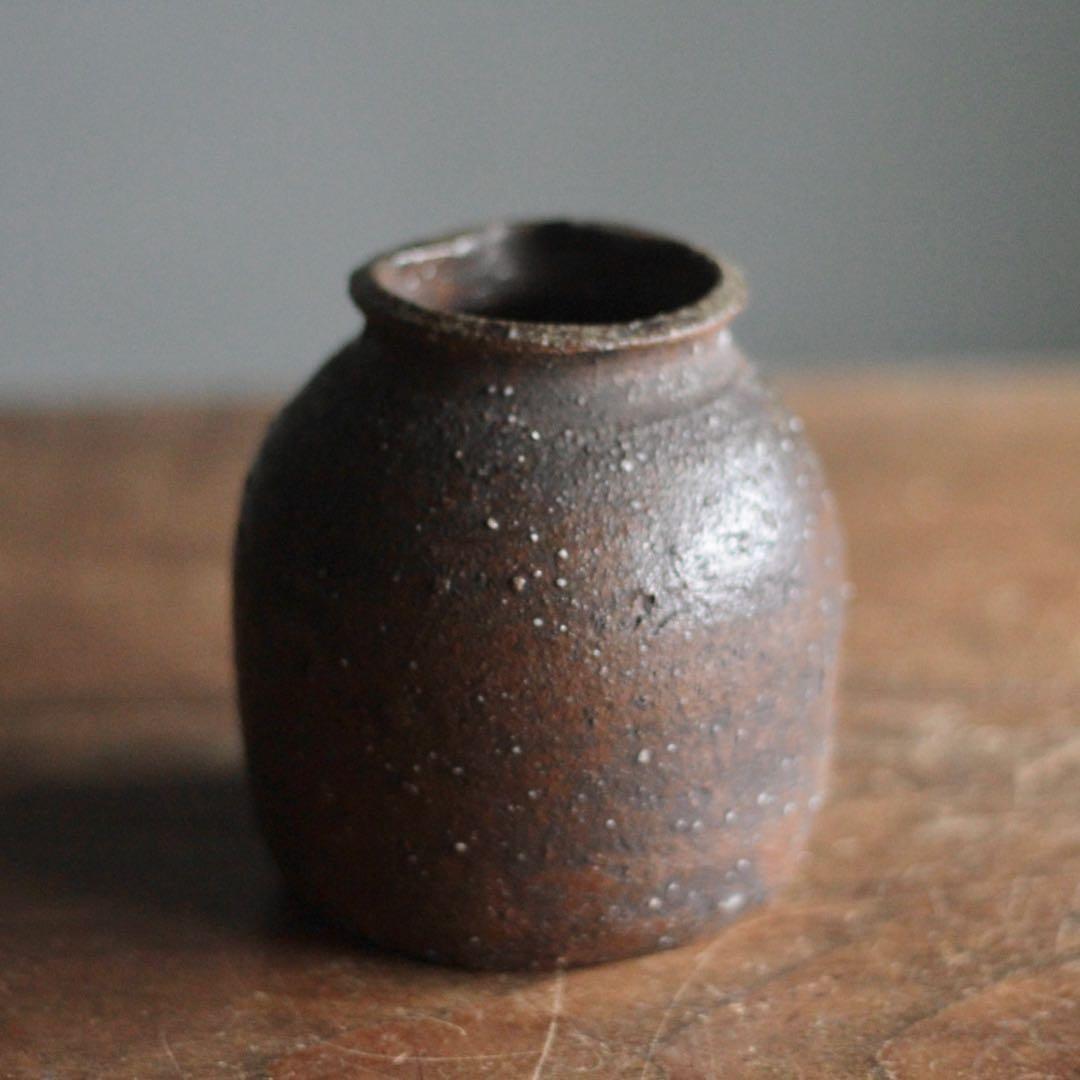 信楽焼 鳶口 お歯黒壺 壺 花器 古美術 古道具 アンティーク 古信楽