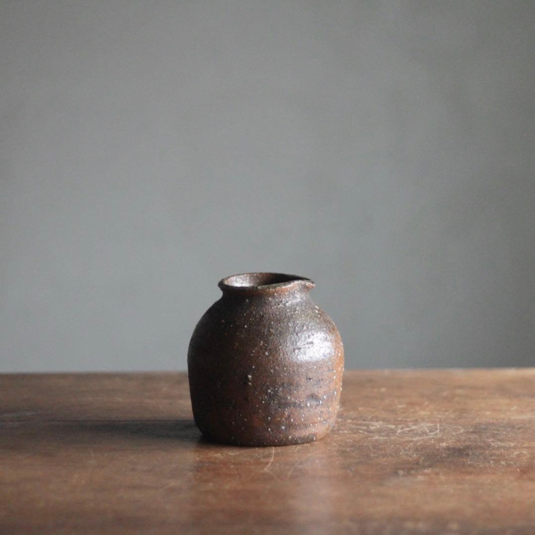 信楽焼 鳶口 お歯黒壺 壺 花器 古美術 古道具 アンティーク 古信楽