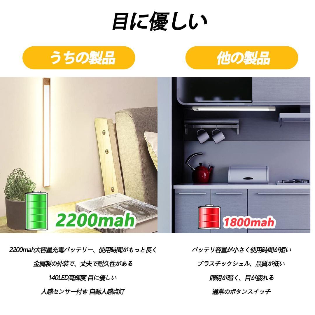 LEDセンサーバーライト40cm昼光色6000K　9mm超薄型デザイン