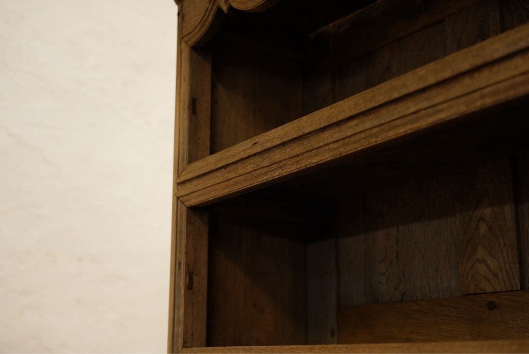 フランスアンティーク　オーク材　古木　キャビネット　棚　シェルフ　1800年代