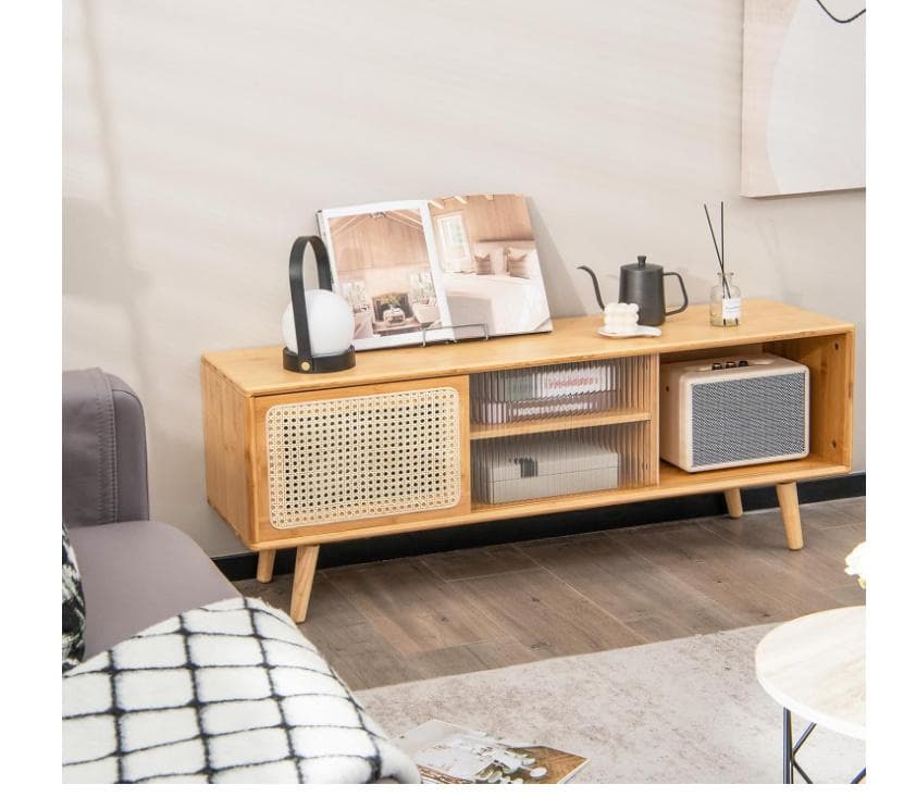 新品テレビ台★テレビボード 55型対応 竹製 幅120cm 天板の耐荷重50kg