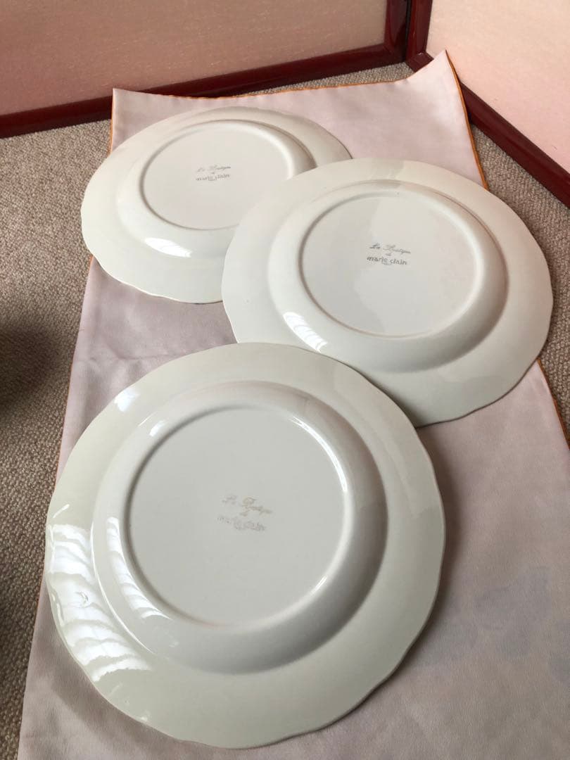 marie claireプレート　『青い薔薇』三枚