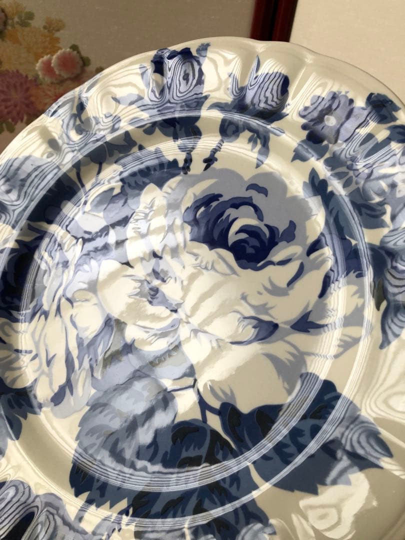 marie claireプレート　『青い薔薇』三枚
