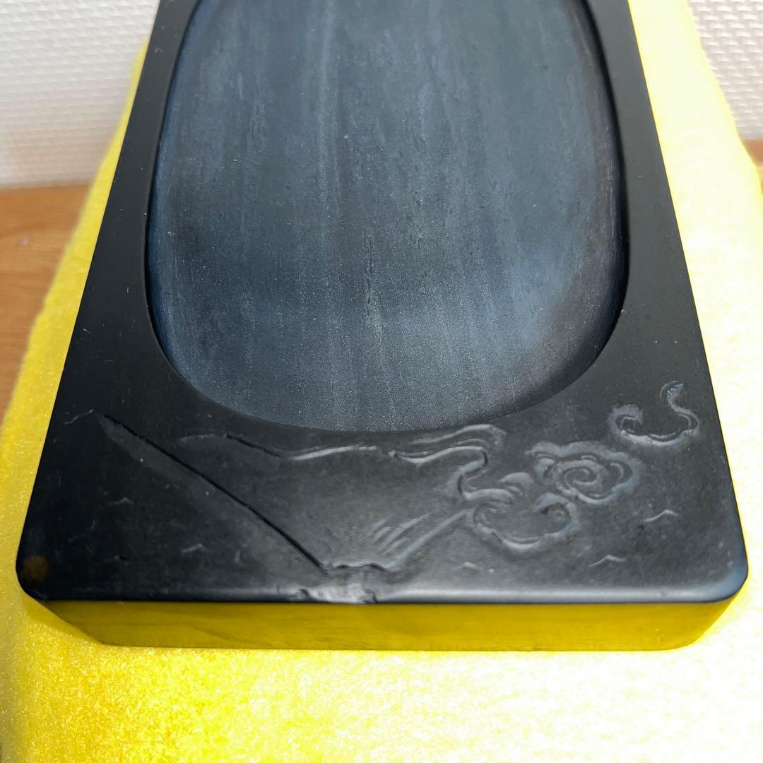 ⭕️雨畑硯開祖　機山堂　深澤粂次郎硯舗　石渓　翔雲に富士彫刻　長方研　工芸品