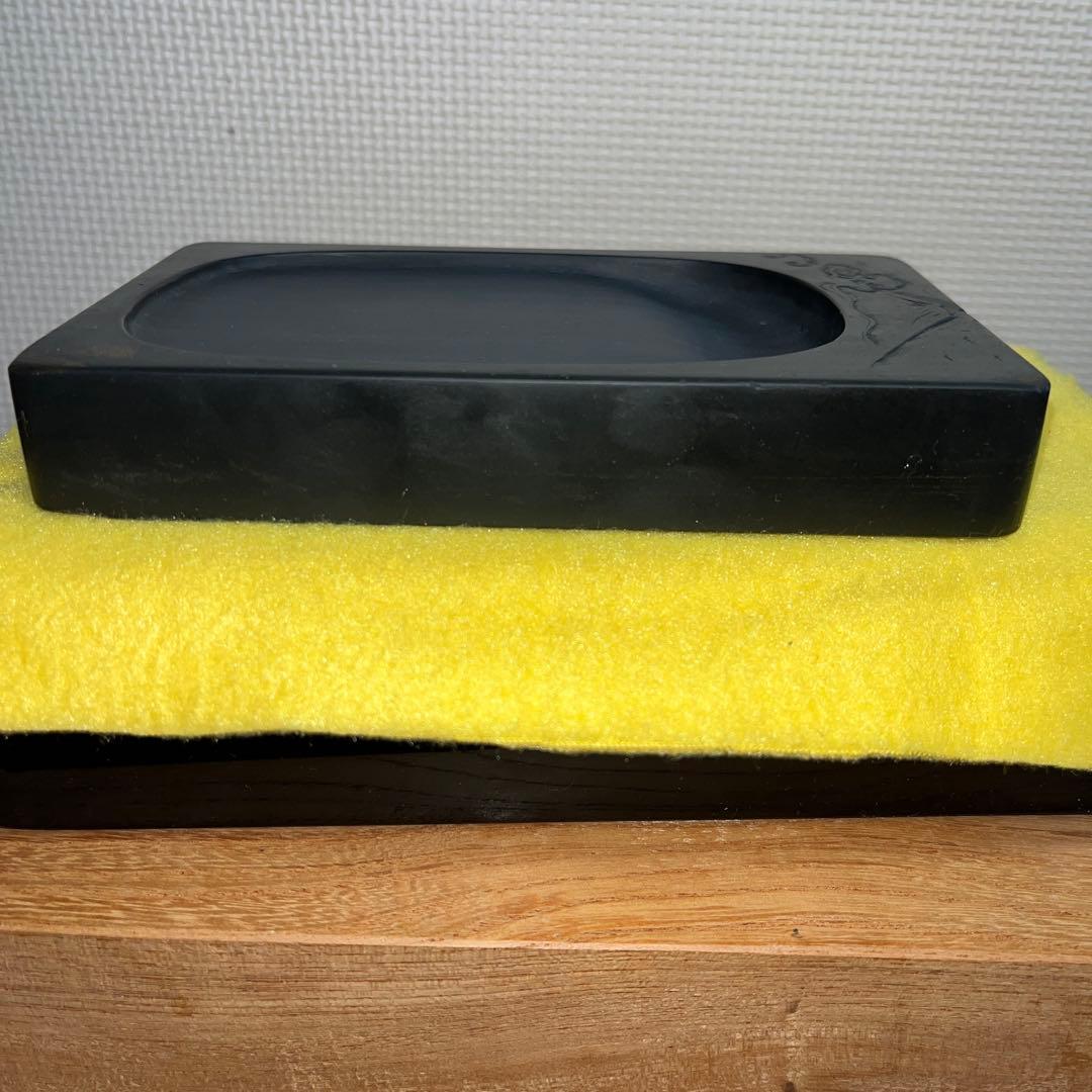 ⭕️雨畑硯開祖　機山堂　深澤粂次郎硯舗　石渓　翔雲に富士彫刻　長方研　工芸品