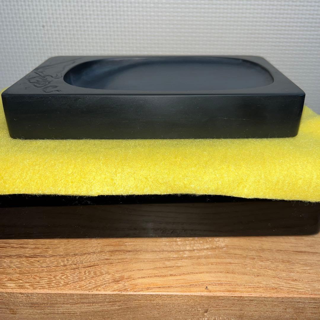 ⭕️雨畑硯開祖　機山堂　深澤粂次郎硯舗　石渓　翔雲に富士彫刻　長方研　工芸品