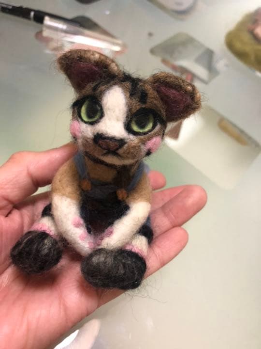 羊毛フェルト　猫　マスコット　オーダー受け付け