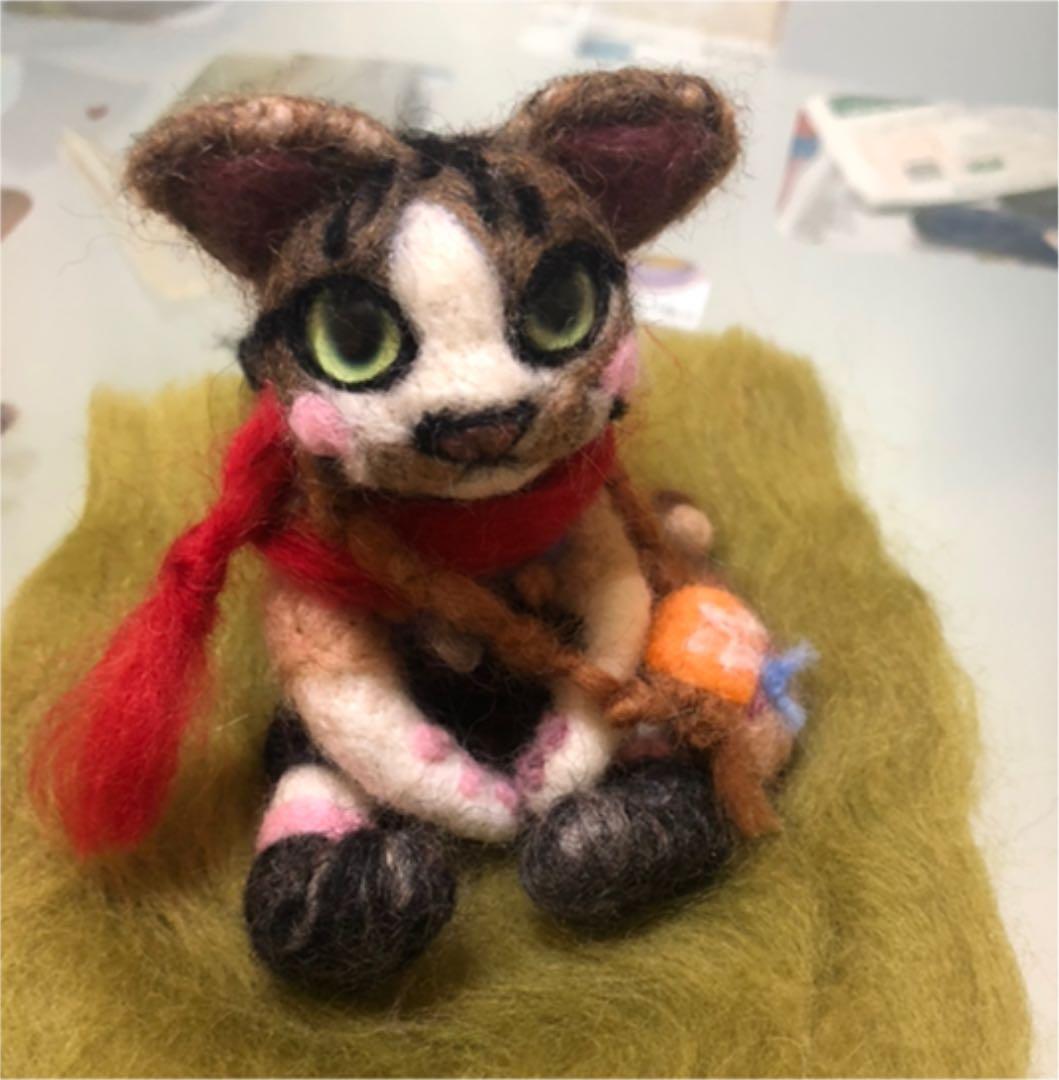 羊毛フェルト　猫　マスコット　オーダー受け付け