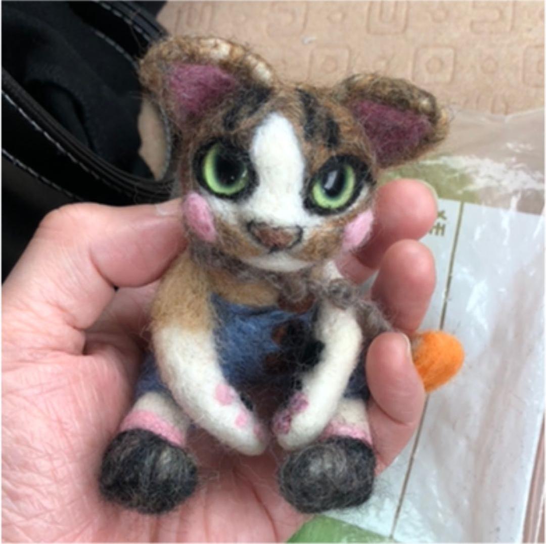 羊毛フェルト　猫　マスコット　オーダー受け付け