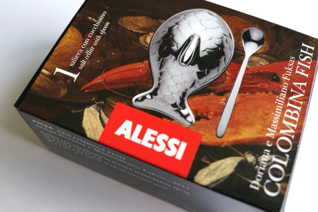 新品　Alessi Colombina fish salt cellar