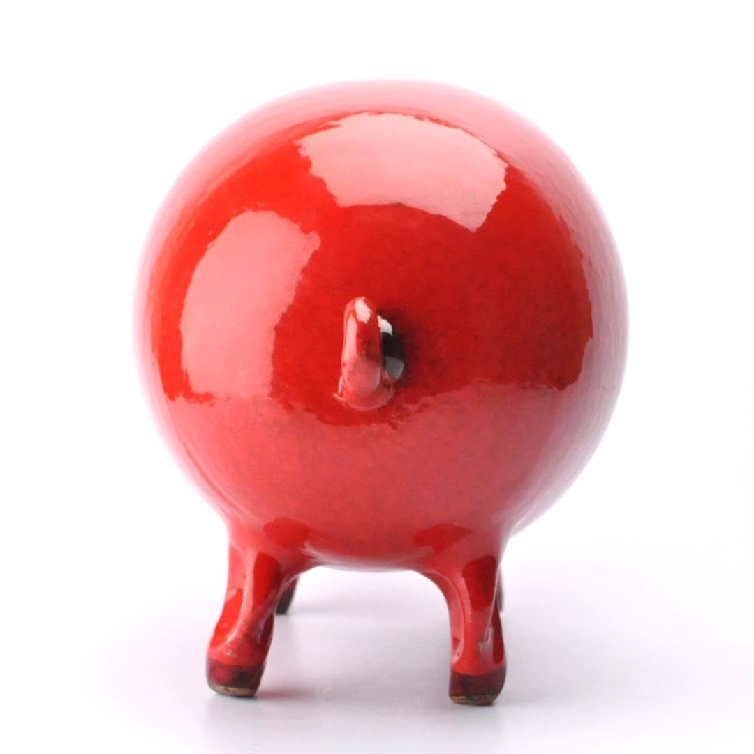 赤いブタの貯金箱　特大