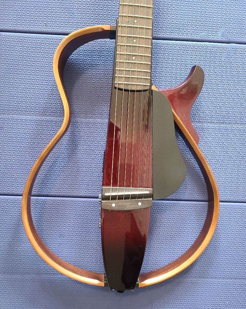 サイレントギター YAMAHA スチール弦 美品 純正ケース スタンド カポ付