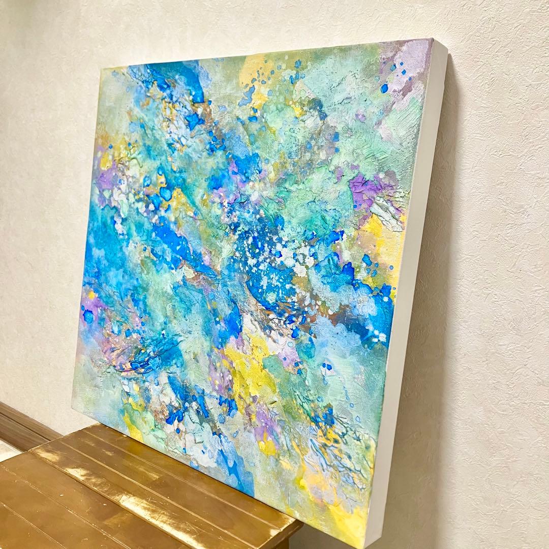 encounter＊大きめ45㎝絵画　抽象画　テクスチャーアート　ホテルライク