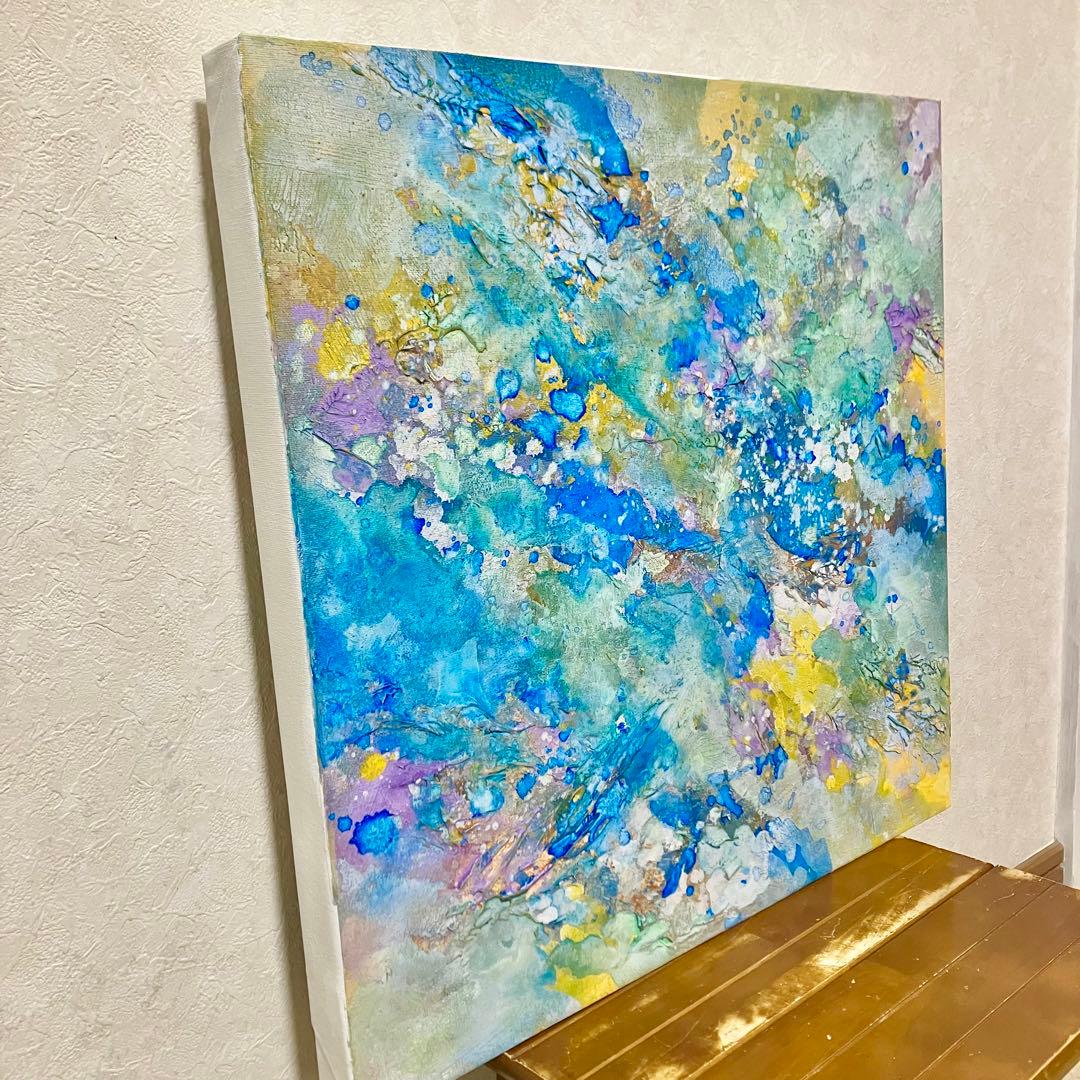 encounter＊大きめ45㎝絵画　抽象画　テクスチャーアート　ホテルライク