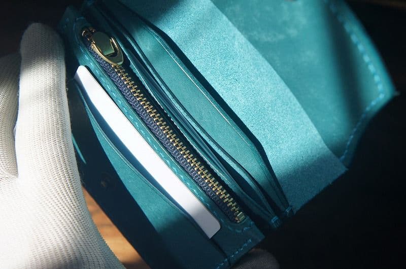 【ワケあり】【送料無料】マヤベリーのミニトラッカーウォレット【ターコイズ】