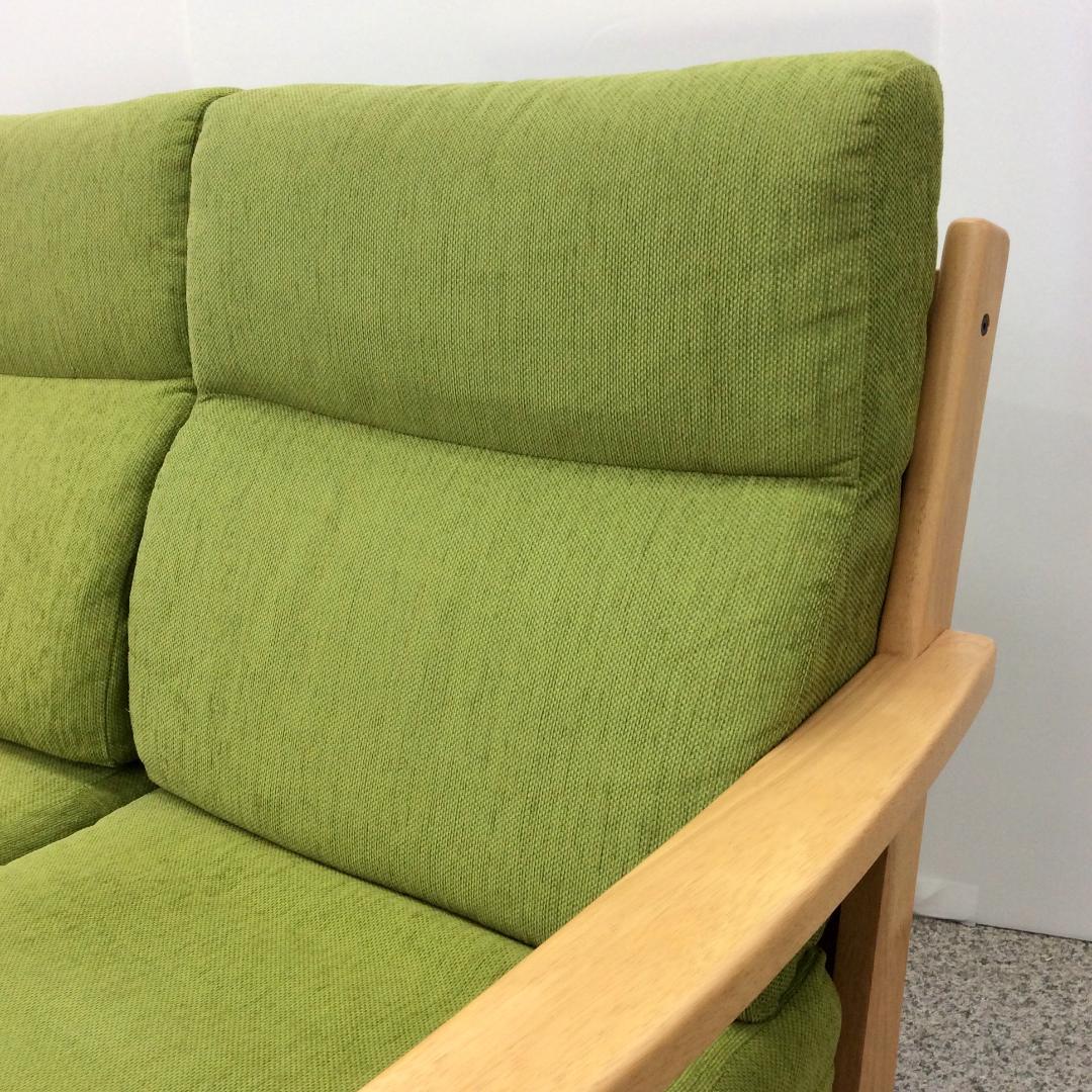 NITORI ニトリ HILL2 ２人掛けソファ グリーン✕ナチュラル