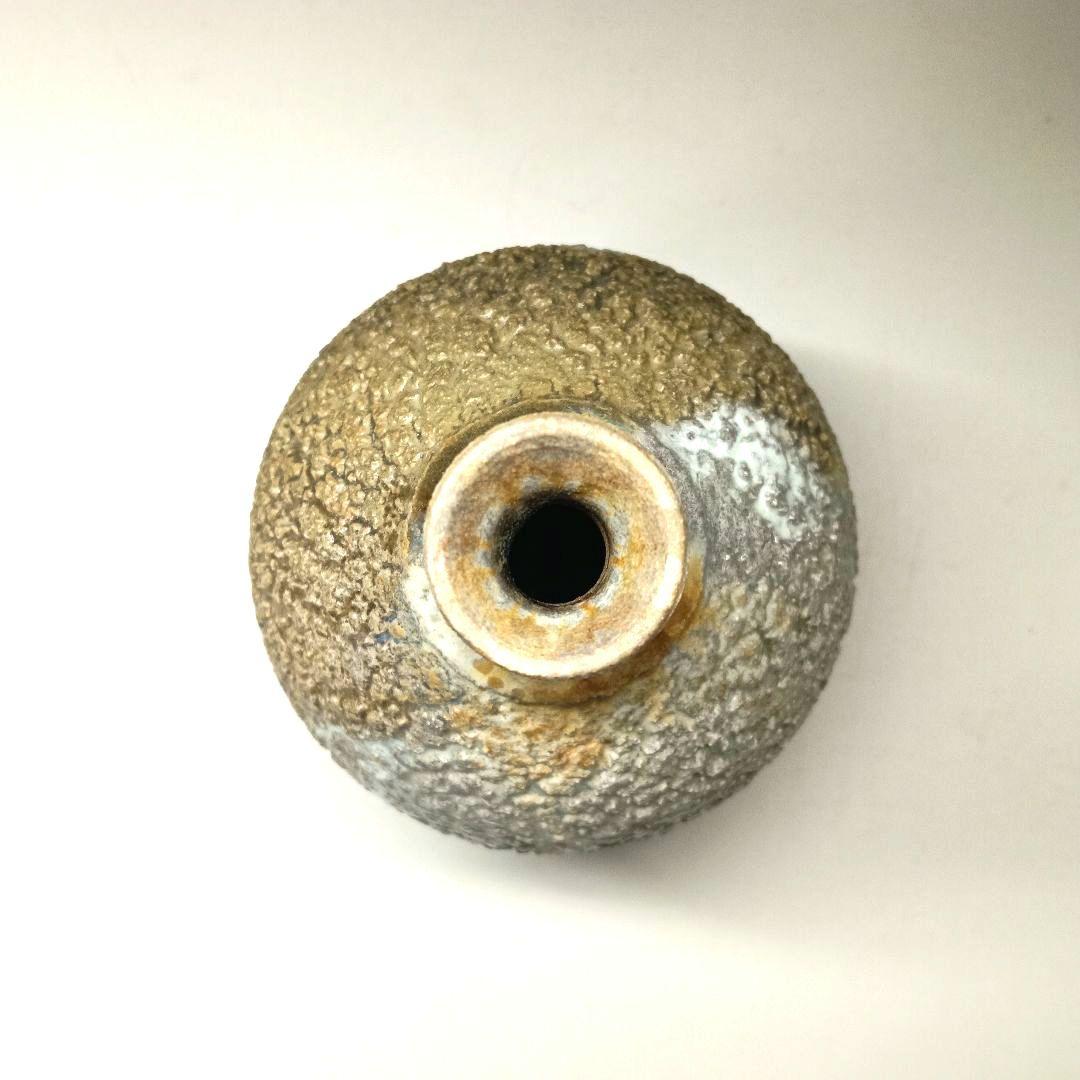 越前焼 塩越窯 白越不朝 裂久 花瓶 花生 花入 花器 共箱 共布 栞