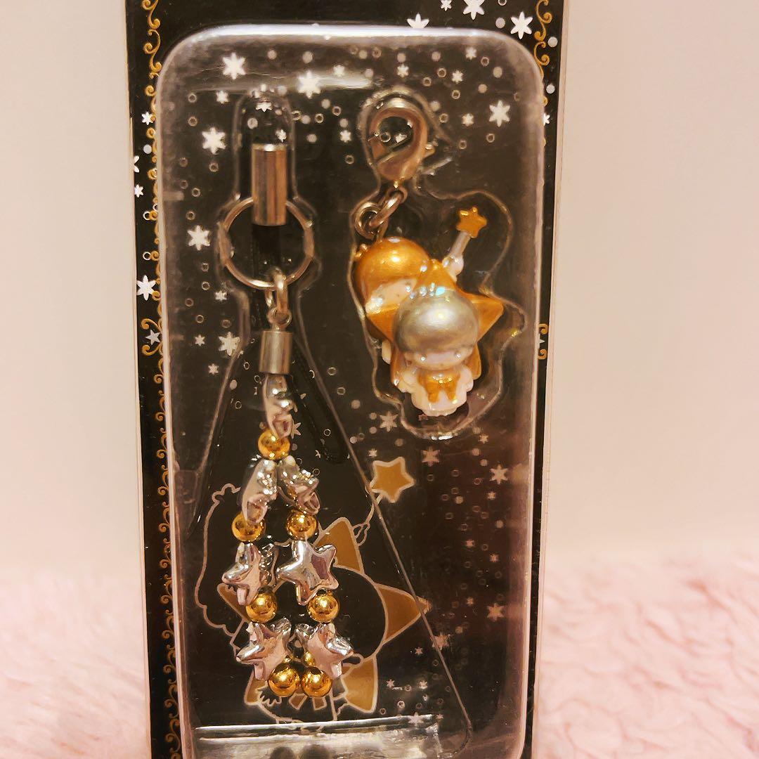 希少レア　キキララ　ゴールド　シルバー　ストラップ　2003年製 サンリオ