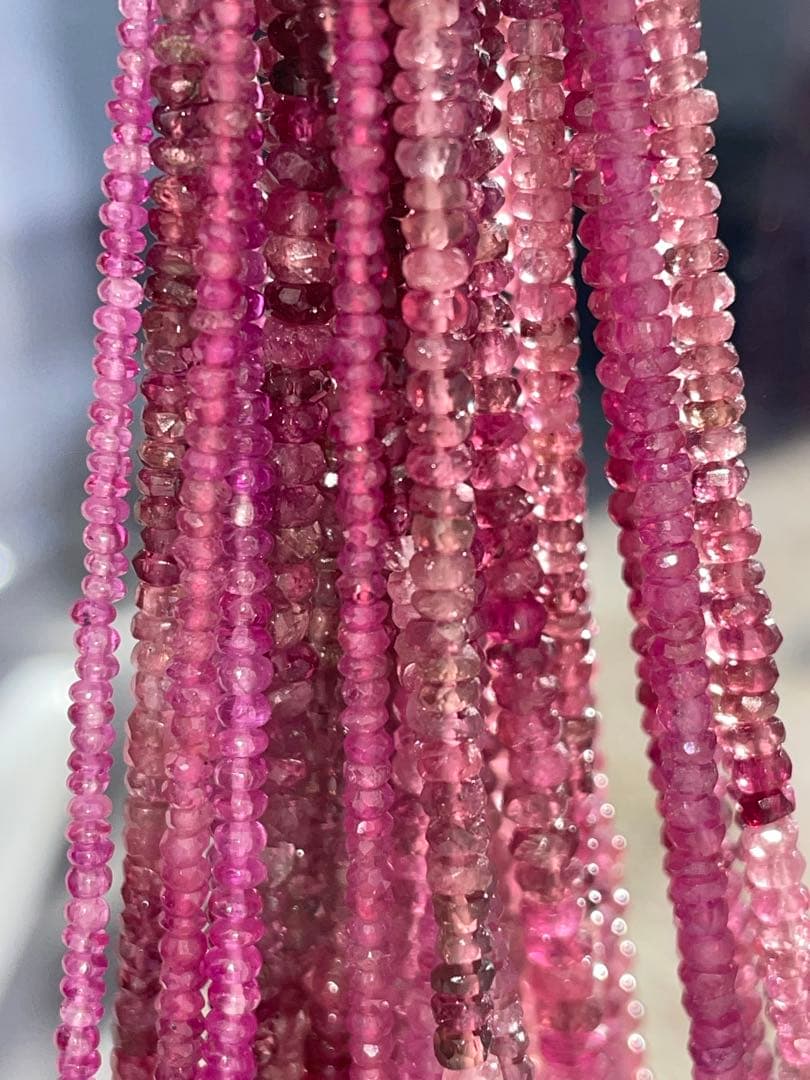 高品質ピンクトルマリン連材18連セット