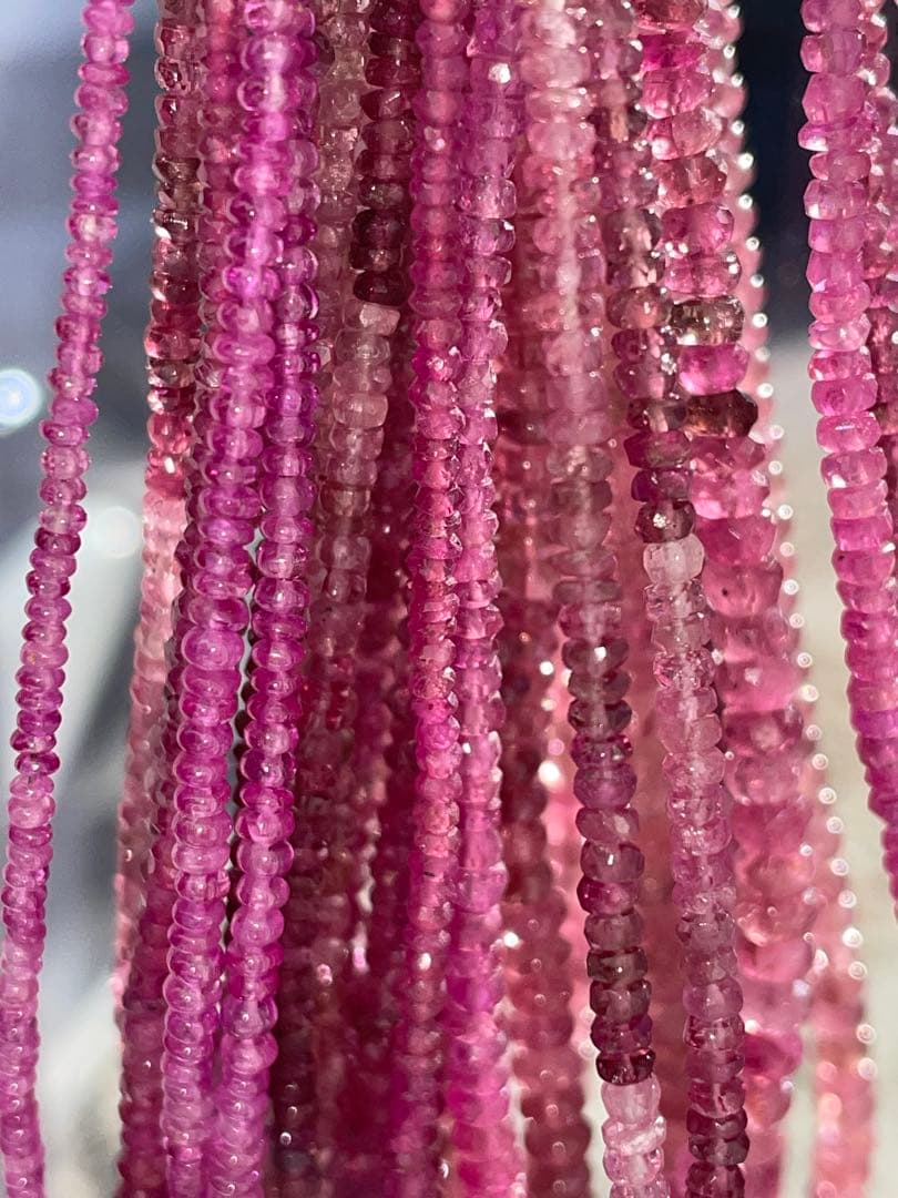 高品質ピンクトルマリン連材18連セット