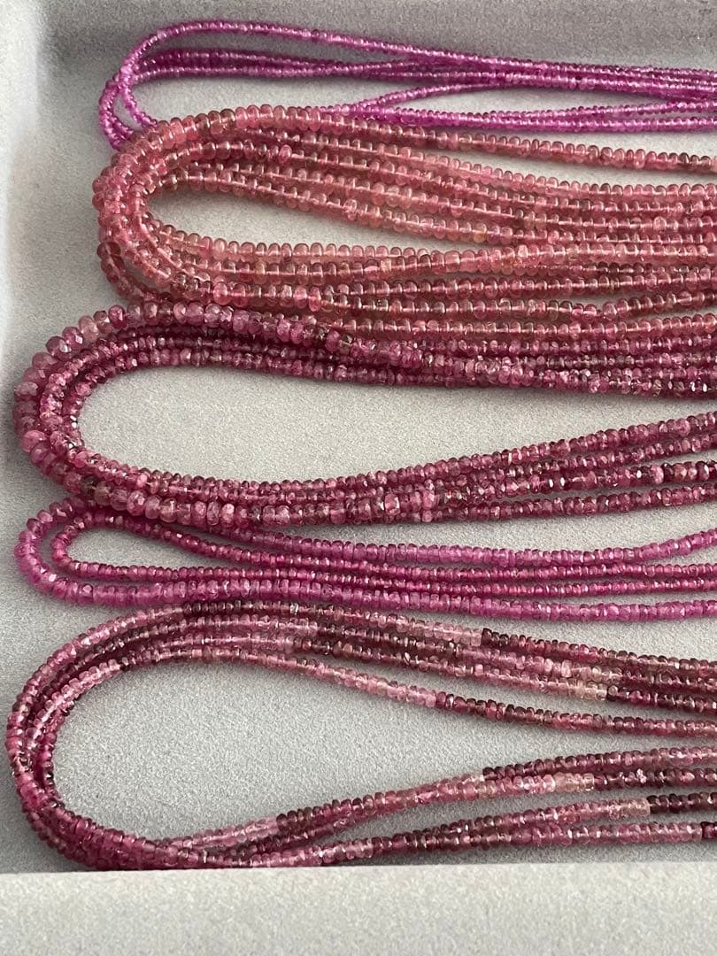 高品質ピンクトルマリン連材18連セット