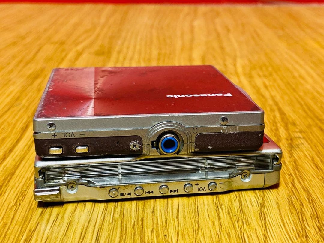 Panasonic MDプレーヤー レッド SJ-MJ59、SJ-MJ90