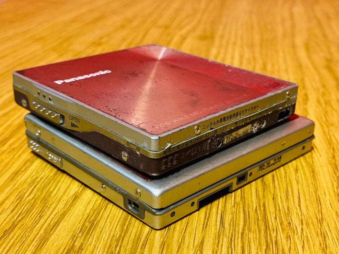 Panasonic MDプレーヤー レッド SJ-MJ59、SJ-MJ90