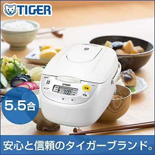 TIGER 炊飯器 ホワイト 黒遠赤厚釜