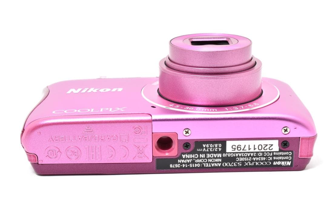 超美品 Nikon COOLPIX S3700 コンパクトデジタルカメラ ピンク