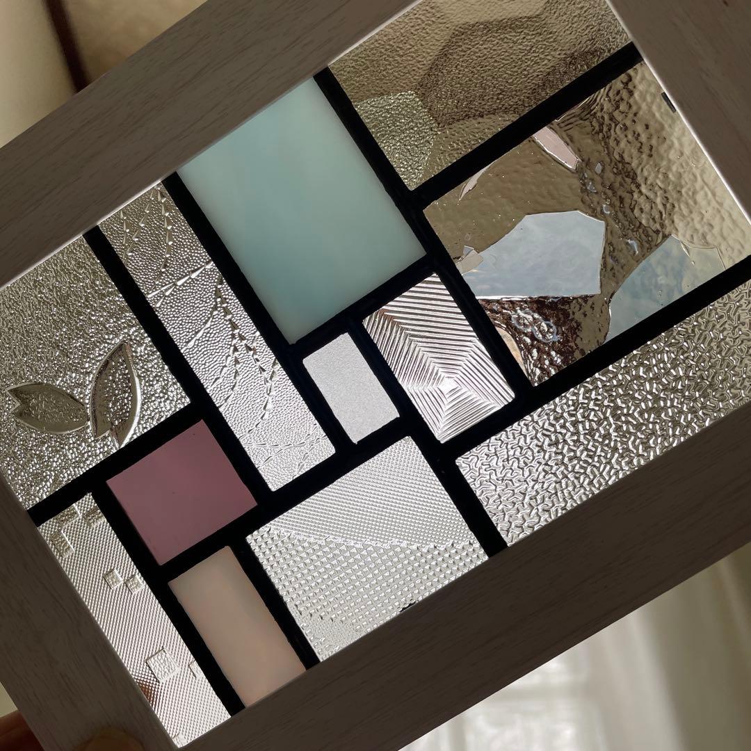 ステンドグラス　パネル　モザイクアート　春うらら