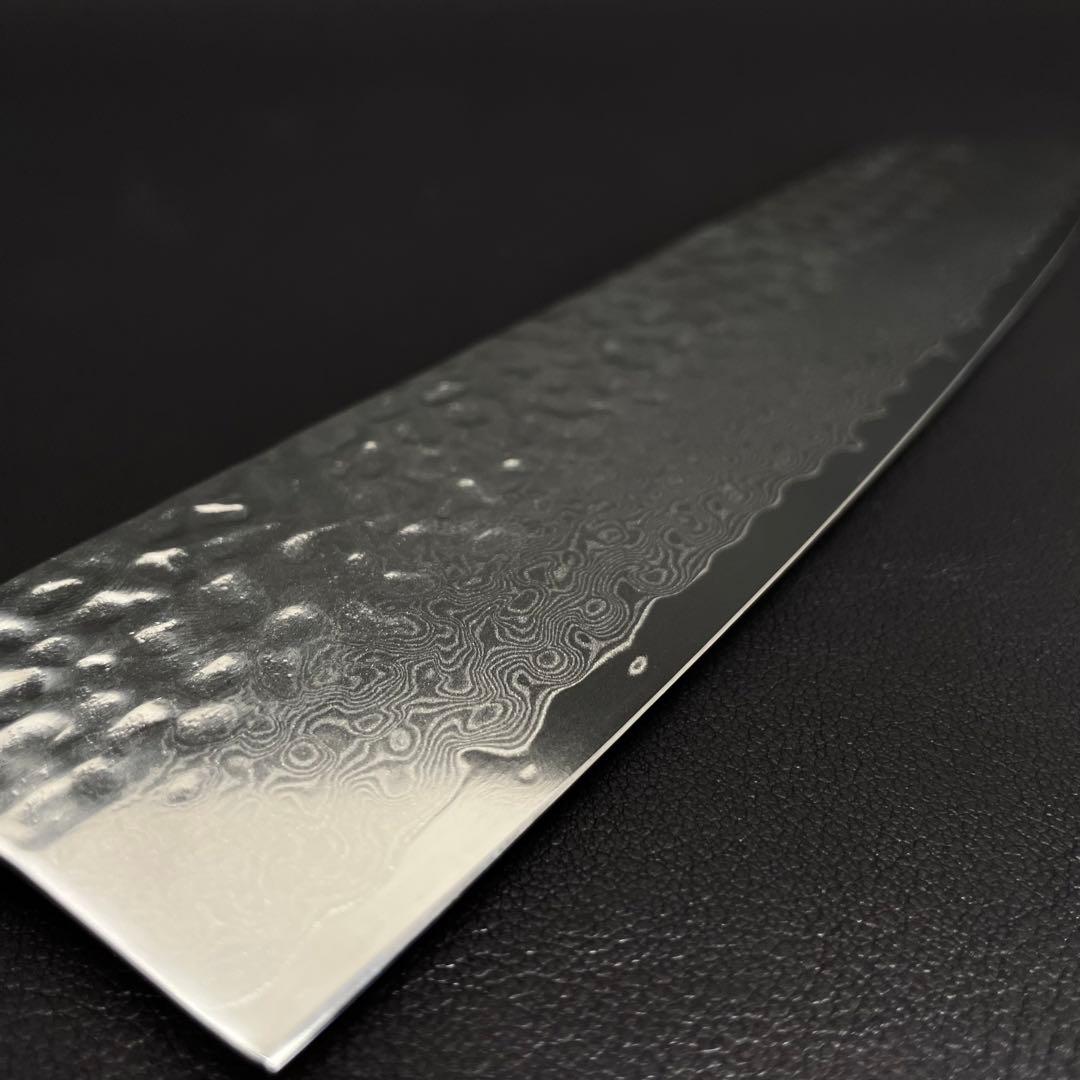 【Xmasセール】切付包丁 VG10 鎚目 ダマスカス 220mm ステンレス