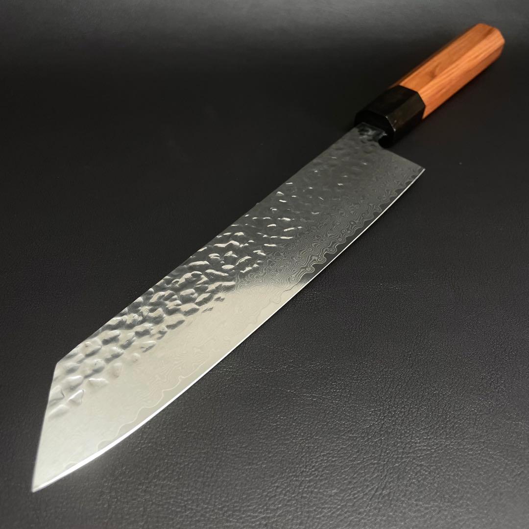 【Xmasセール】切付包丁 VG10 鎚目 ダマスカス 220mm ステンレス