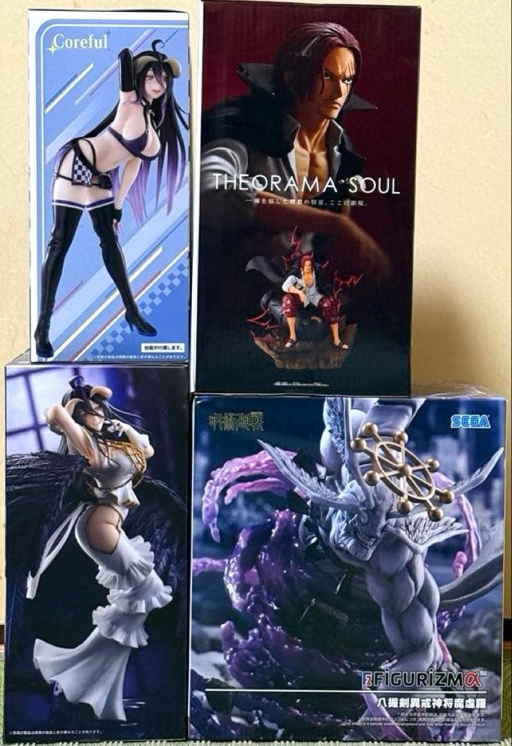 最新 プライズ フィギュア シャンクス アルベド 呪術廻戦4個セット