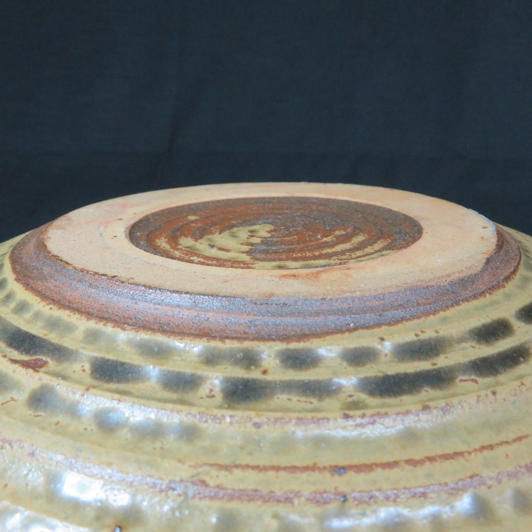 大皿 ろくろ目 民藝 益子 笠間 変わり縁