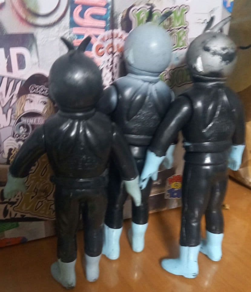 仮面ライダー ソフビ✨当時物✨３体セット✨ヴィンテージソフビ✨７０年代 ソフビ✨
