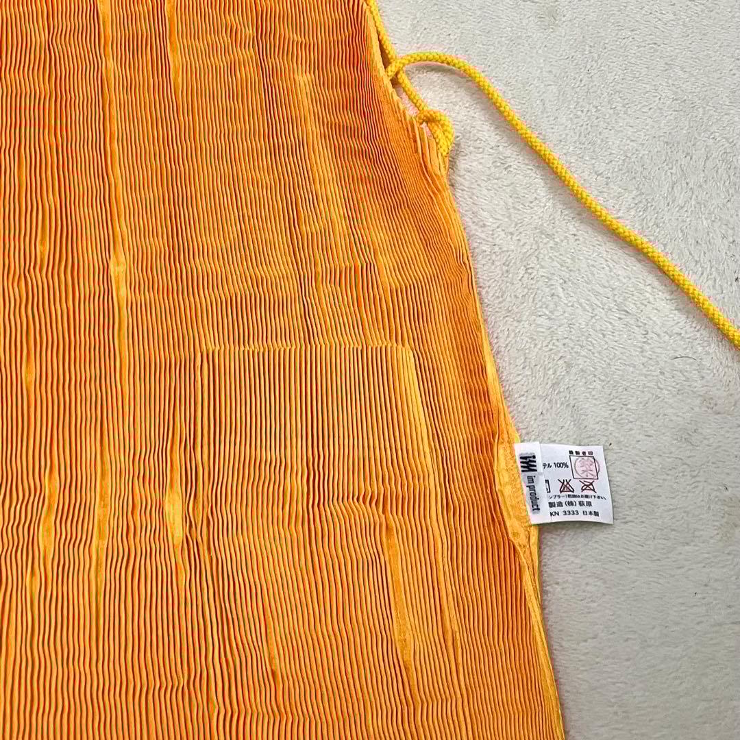 激レア 新品未使用 イッセイミヤケ プリーツエプロン オレンジ アイムプロダクト