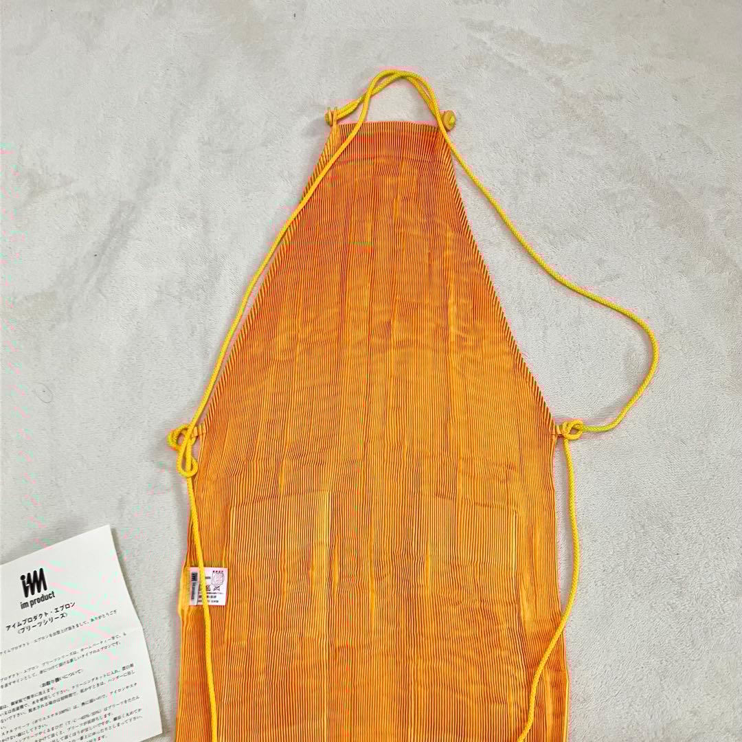 激レア 新品未使用 イッセイミヤケ プリーツエプロン オレンジ アイムプロダクト