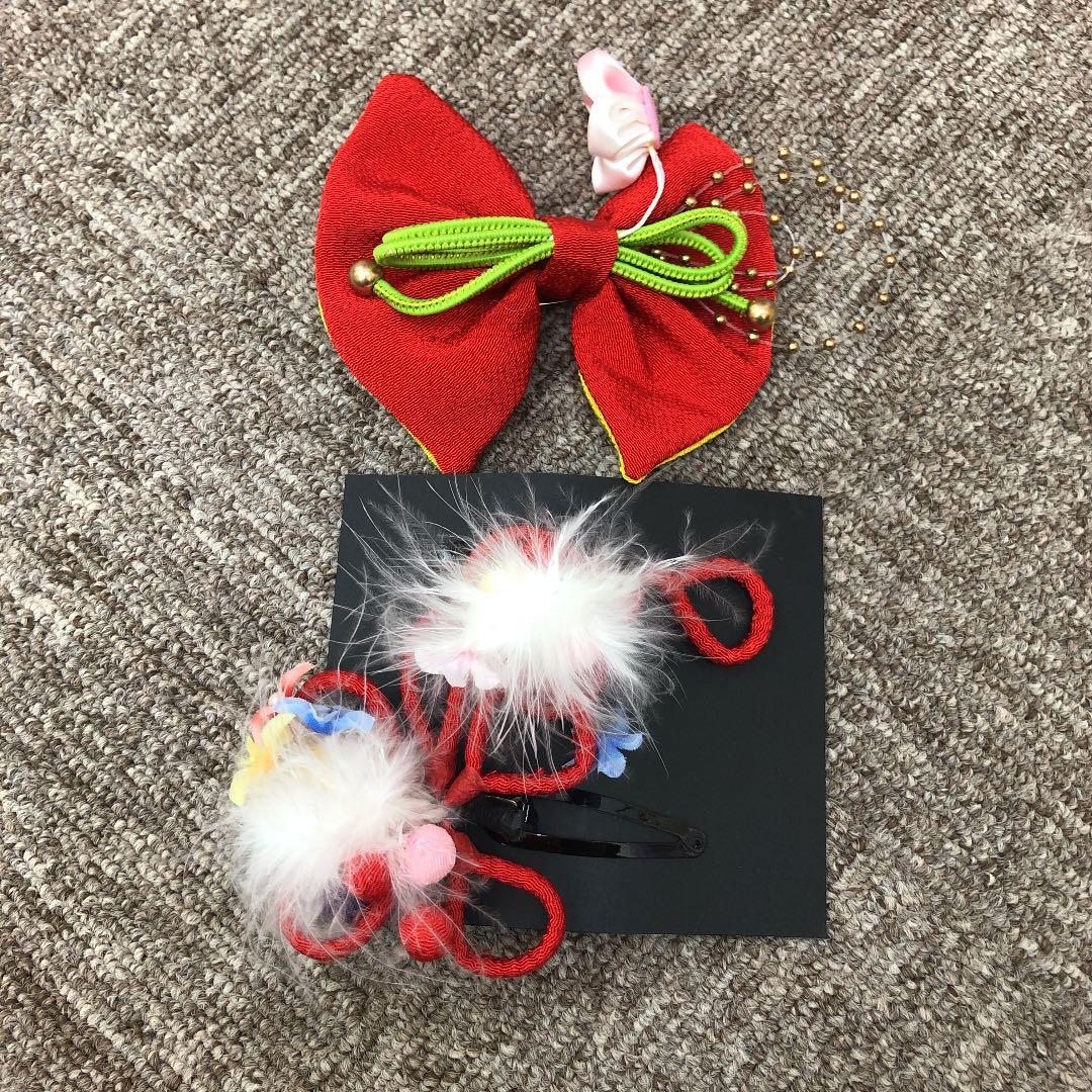 七五三 3歳(100cm)被布 ブランド着物(花わらべ) 赤色