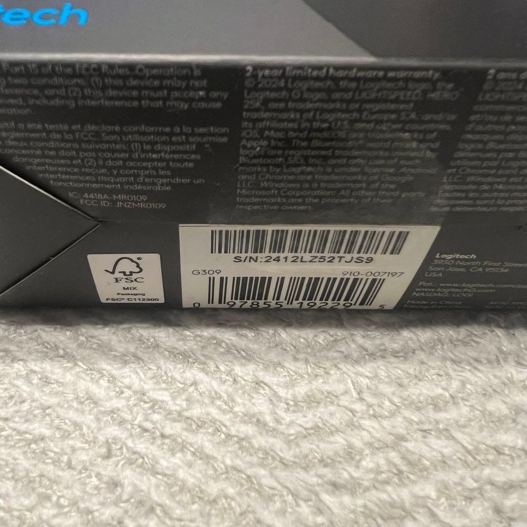 未使用品 Logitech G309 LIGHTSPEED ワイヤレスマウス本体