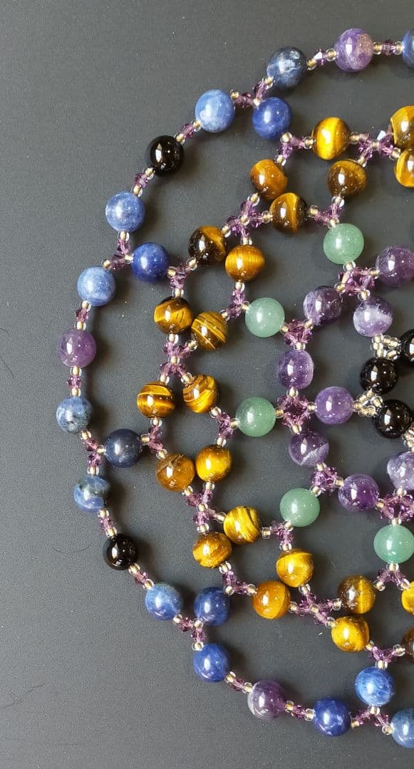 オニキス ソーダライト タイガーアイ アメジスト曼荼羅 神聖幾何学