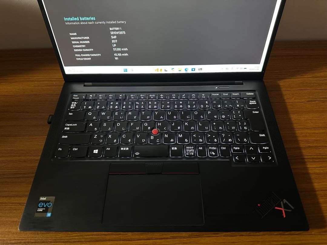 Windowsノート本体 4.Lenovo X1 Carbon Gen9 i5-1135G7 32Gb