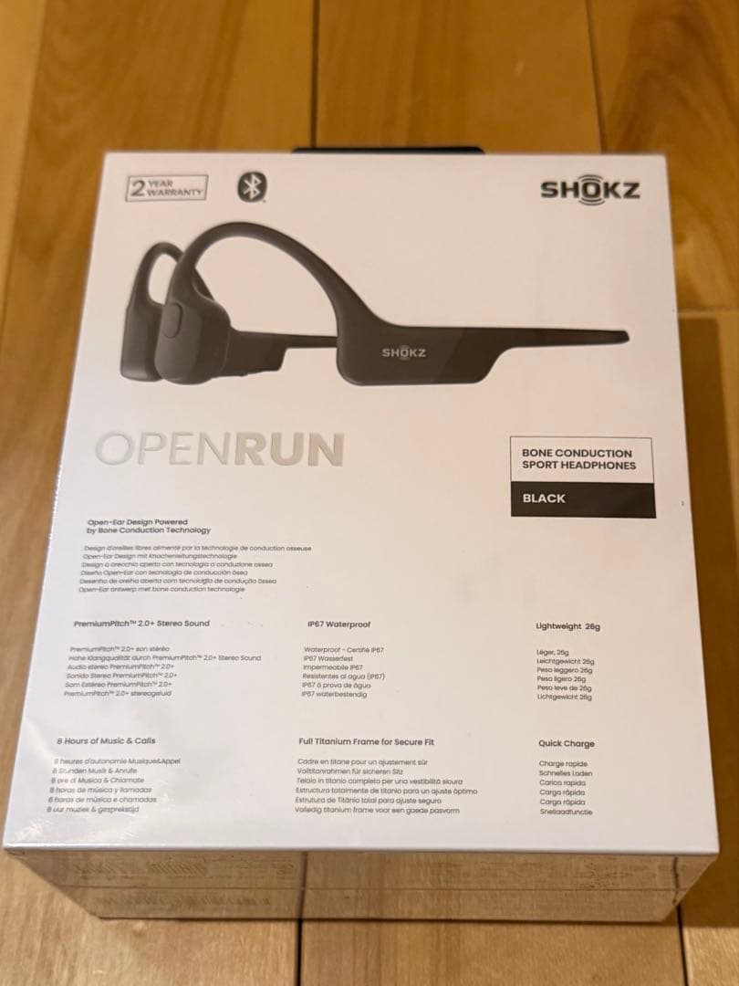 SHOKZ OPENRUN 骨伝導スポーツヘッドフォン ブラック　新品