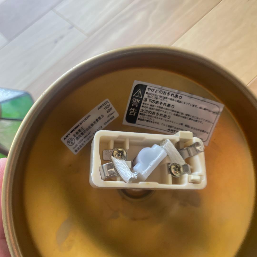 ステンドグラス ペンダントライト 真鍮製 レトロ 北欧　吊り下げ照明　カフェ照明