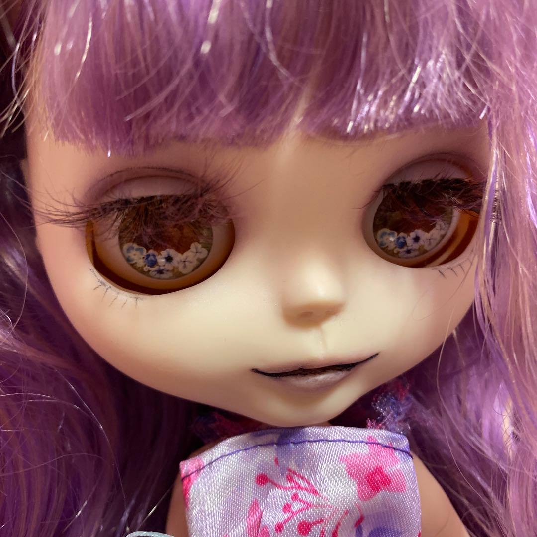 カスタムドール『purple people』紫と茶色mixヘア