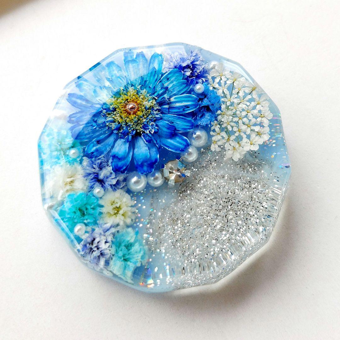 【1266】レジン　マトリカリア　ヘアゴム　ポニーフック　ブロ―チ　ハンドメイド