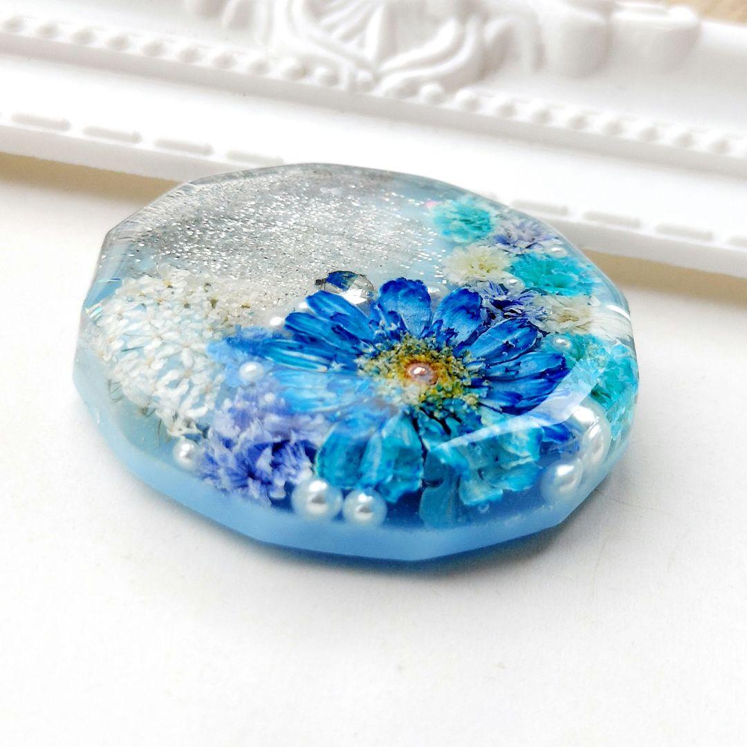 【1266】レジン　マトリカリア　ヘアゴム　ポニーフック　ブロ―チ　ハンドメイド