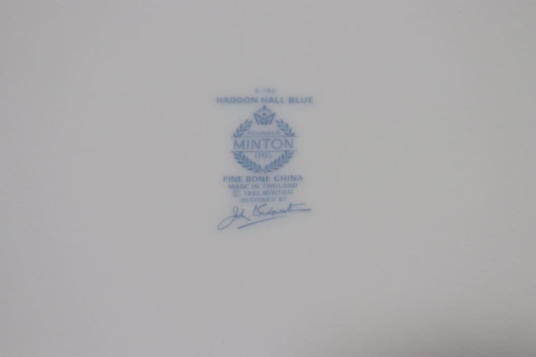 ミントン ハドンホールブルー英国製  31cmプレート L