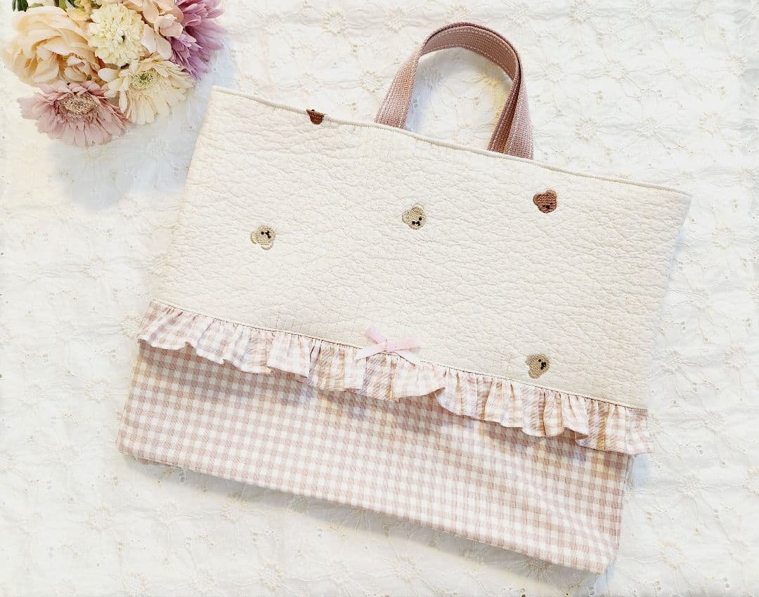 ヌビ　イブル　レッスンバック　くま　テディベア　女の子　入園入学