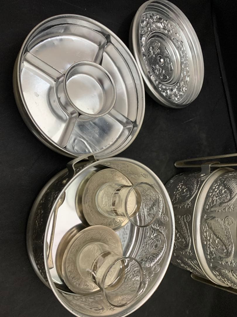 アルミ製5段弁当箱　グラスティースプーン2客付　CHIN FONG